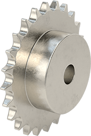 Image of Product. Back orientation. Corrosion-Resistant 18-8 Stainless Steel Plain Bore Sprocket, for Single-Strand ANSI 50 Roller Chain, 24 Teeth.