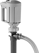 Image of Product. Front orientation. Drum Pumps. High-Flow Electric Drum Pumps for Water, Oil, Coolants, and Chemicals.