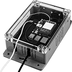 Image of ProductInUse. Shown with Single-Board Computer (Not Included). Front orientation. Single-Board Computer Enclosures. Single-Board Computer Enclosures, Cooling Fan.