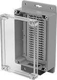 Image of Product. Front orientation. Exploded view. Single-Board Computer Enclosures. Single-Board Computer Enclosures, IP65 Enclosure Rating.