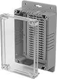 Image of Product. Front orientation. Exploded view. Single-Board Computer Enclosures. Single-Board Computer Enclosures, Cooling Fan.