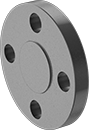 Image of Product. Raised Surface on Back. Back orientation. Pipe and Fittings. High-Pressure Iron and Steel Unthreaded Pipe Flanges, Forged Blind Flanges, Flanged, Raised.