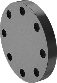 Image of Product. Front. Front orientation. High-Pressure Steel Unthreaded Pipe Flange, Cap, 300 Class, 3 Pipe Size.