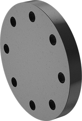 Image of Product. Front. Front orientation. High-Pressure Steel Unthreaded Pipe Flange, Cap, 300 Class, 4 Pipe Size.