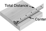 Image of ProductInUse. Front orientation. ZoomedIn view. Contains Annotated. Tape Measures. Center-Finding Tape Measures.