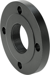 Image of Product. Back orientation. Low-Pressure Forged Steel Pipe Flange, 2-1/2 NPT.