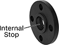 Image of Product. Socket Connect: Front. Front orientation. Contains Annotated. Pipe and Fittings. Low-Pressure Iron and Steel Unthreaded Pipe Flanges, Flanges, Socket-Connect Female, Raised Surface.