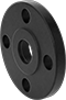 Image of Product. Socket Connect: Raised Surface on Back. Back orientation. Pipe and Fittings. Low-Pressure Iron and Steel Unthreaded Pipe Flanges, Flanges, Socket-Connect Female, Raised Surface.
