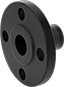 Image of Product. Butt Weld: Raised Surface on Back. Back orientation. Pipe and Fittings. Low-Pressure Iron and Steel Unthreaded Pipe Flanges, Flanges, Butt Weld, Raised Surface.
