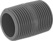 Image of Product. Male. Front orientation. Pipe and Fittings. CPVC Pipe Nipples and Pipe for Chemicals, Pipe—Fully Threaded, Male, Threaded Fitting Connection.