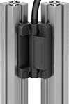 Image of ProductInUse. M12 Connection Plug In on Top. Front orientation. T-Slotted Framing and Fittings. Switches for T-Slotted Framing, Hinge Safety Switches, For Single Rails, M12 Connection Plug In on Top.