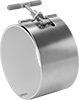 Easy-Access Low-Pressure Stainless Steel Clamp-On Pipe Fittings