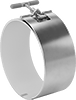 Easy-Access Low-Pressure Stainless Steel Clamp-On Pipe Fittings