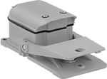 Image of Product. Front orientation. Potentiometers. Variable-Speed Foot Potentiometers, Iron Housing.