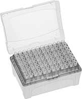 Image of Product. Front orientation. Pipette Tips. Sterile Universal-Fit Pipette Tips, Rack.