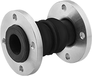 Image of Product. Expansion Joint. Front orientation. Pipe Expansion Joints. Pipe Expansion Joints with Flanged Ends for High Vibration.