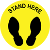 Image of Product. Front orientation. Floor Decals. Social Distancing Floor Decals, Stand Here.