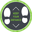 Image of Product. Front orientation. Floor Decals. Social Distancing Floor Decals, Keep Your Distance, Stay Apart.
