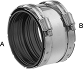 Image of Product. Front orientation. Contains Annotated. Pipe and Fittings. Drain, Waste, and Vent Iron Pipe Traps, Reducer Fitting, Straight.
