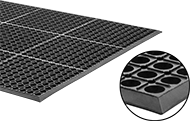 Image of Product. Front orientation. Contains Inset. Floor Mats. Grease-Resistant Drainage Floor Mats, Style B.