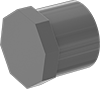 Image of Product. Front orientation. Pipe and Fittings. CPVC Pipe Fittings for Chemicals, External-Octagonal-Drive Plugs, Cement Socket Male.