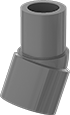 Image of Product. Front orientation. Pipe and Fittings. CPVC Pipe Fittings for Chemicals, 22 1/2° Elbow Adapters, Cement Socket Female × Cement Socket Male.