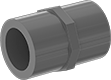 Image of Product. Cement Socket Female × NPT Female. Front orientation. Pipe and Fittings. CPVC Pipe Fittings for Chemicals, Straight Adapters, Female, Threaded Fitting Connection, Cement-Socket Fitting Connection, Round Body.