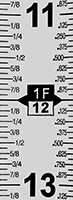 Image of Attribute. Front orientation. ZoomedIn view. Tape Measures. Vertical Tape Measures.