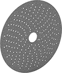 Image of Product. Front orientation. Sanding Discs. Hook and Loop Vacuum Sanding Discs for Stainless Steel and Hard Metals.