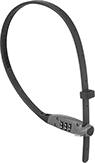 Image of Product. Front orientation. Cable Locks. Adjustable-Length Resettable Combination Cable Locks .