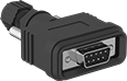 Image of Product. Front orientation. D-Sub Connectors. Washdown D-Sub Connectors, Straight Backshell Connectors, Plugs.