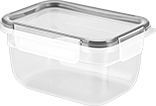 Image of Product. Front orientation. Food Storage Containers. Airtight Plastic Food Storage Containers, Style C.