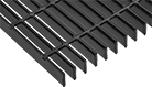 Image of Product. Front orientation. Bar Grating. Narrow-Opening Metal Bar Grating , Smooth, Powder-Coated Steel.