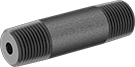 Image of Product. Male. Front orientation. Pipe and Fittings. Ultra-Thick-Wall Iron and Steel Threaded Pipe Nipples and Pipe, Pipe—Threaded on Both Ends, Male, Threaded Fitting Connection.
