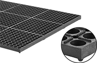 Image of Product. Front orientation. Contains Inset. Floor Mats. Grease-Resistant Drainage Floor Mats, Style C.