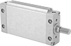 Thin-Profile Flexible-Mount Nonrotating Air Cylinders