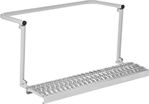 Image of Product. 1 Step. Front orientation. Steps. Tire Steps, Serrated Step, 1 Steps.