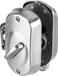 Image of Product. Inside View. Back orientation. Deadbolt Locks. Key-Controlled Push-Button Combination Deadbolt Locks.