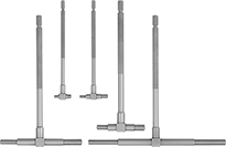 Image of Product. Five Gauge Set. Front orientation. Contains Inset. Bore Gauges. Mitutoyo Telescoping Bore Gauge Sets, 5 Gauges.