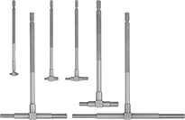 Image of Product. Six Gauge Set. Front orientation. Contains Inset. Bore Gauges. Mitutoyo Telescoping Bore Gauge Sets, 6 Gauges.