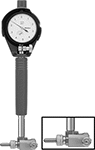Image of Product. With Interchangeable Anvil Probe. Front orientation. Contains Inset. Bore Gauges. Mitutoyo Pocket Dial Bore Gauges.