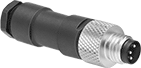 Image of Product. Front orientation. Metric Circular Connectors. M8 Connectors, Plugs, Unshielded.