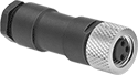Image of Product. Front orientation. Metric Circular Connectors. M8 Connectors, Sockets, Unshielded.
