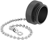 Image of Product. External Thread with Lanyard. Front orientation. Electrical Connector Caps. Mini Electrical Connector Caps, External Thread, Lanyard.