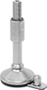Stay-Put Sanitary Swivel Leveling Mounts with Threaded Stud and Offset Hole