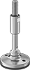 Stay-Put Sanitary Vibration-Damping Swivel Leveling Mounts with Threaded Stud