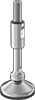 Sanitary Vibration-Damping Swivel Leveling Mounts with Threaded Stud