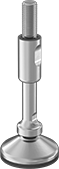 Image of Product. Front orientation. Leveling Mounts. Sanitary Vibration-Damping Swivel Leveling Mounts with Threaded Stud, With Cushion.