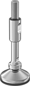 Image of Product. Front orientation. Leveling Mounts. Sanitary Vibration-Damping Swivel Leveling Mounts with Threaded Stud.