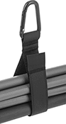 Image of ProductInUse. Front orientation. Hook and Loop Straps. Mountable Hook and Loop Straps, Carabiner Mount, Straps.